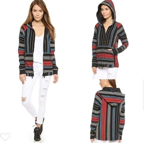 Rag & Bone Baja Beach Oversized Hoodie Women’s XS Full Zip Casual Boho Hippie - Picture 2 of 11